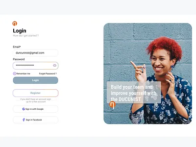 Duncunist login page