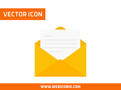 Envelope with paper free freebie freedownload icon illustration