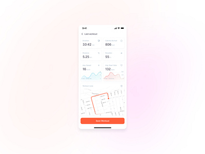 🏃🏼 Last workout view app branding cardio design fitness gym mobile modern nike run running ui ux workout