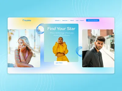 Influencer Management - Home Hero branding design figma home home hero homepage influencer landing page logo management ui ux web design