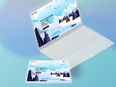 Skitour school website design app branding design graphic design ui ux