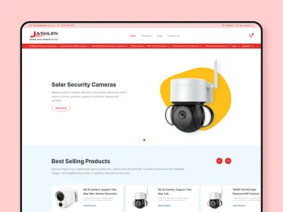Solar Security Cameras - Ecommerce Website Web UI/UX branding ui uidesign uiux ux website design website ui