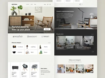 Furniture Ecommerce landing page app design design furniture landing page furniture website landing page mobile design ui uiux ux web design