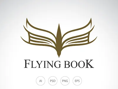 Bird and Book Logo Design template