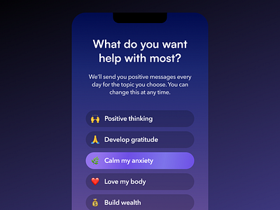 🧘🏼‍♀️ Positively – A wellbeing app affirmations ios mobile mobile app ui wellbeing