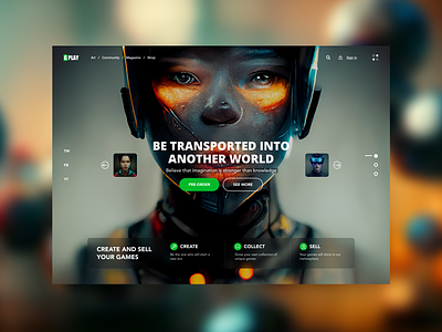 Video Game concept dribbble e commerce futuristic game gaming landing nft shop ui ui ux design videogame web website