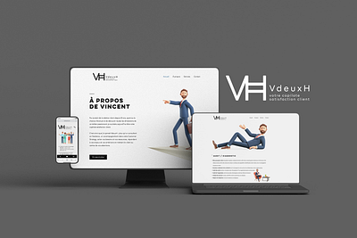 VdeuxH. 3d branding graphic design illustration logo ui ux