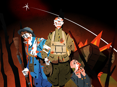 Armistice Day army design editorial illustration illustrator minimalist soldier texture vector war world war