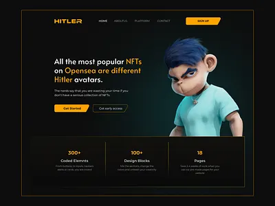 NFT Landing page Hero area crypto defi design graphic design hero area home page landing landingpage nft typography ui ux web design