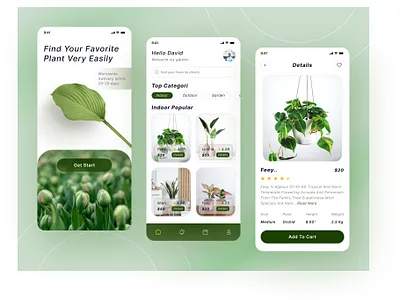 Plant Shop Mobile App app design e commerce app mobile app nh plant app shop ui ux