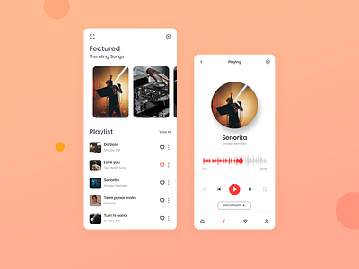 Music app ui | Adobe XD adobe xd mobile app music music app ui ux design