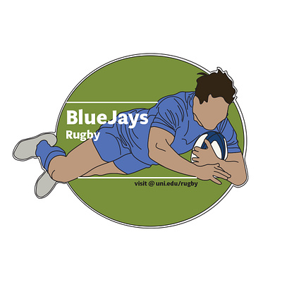 College Team die-cut sticker challenge college sticker die cut rugby sticker