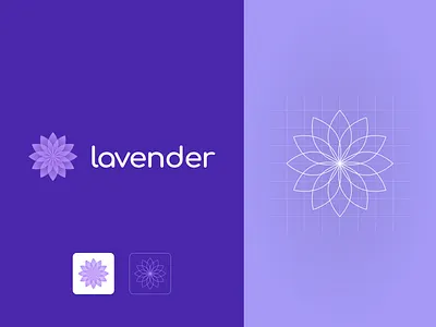 Lavender App - Logo Design app logo design brand brand design brand development branding branding design design flower graphic design illustration logo logo design nature logo purple logo ui ux vector