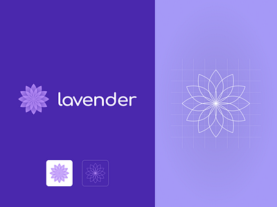 Lavender App - Logo Design app logo design brand brand design brand development branding branding design design flower graphic design illustration logo logo design nature logo purple logo ui ux vector