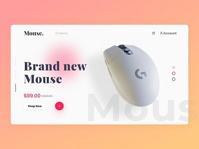 Product landing page | modern ui design landing page mouse product product landing page ui ux