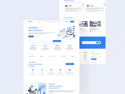 People Point Job Search & Hiring Marketplace Website create job halal design development hiring platform interaction job job finder job listing job search job seeker landing page minimal planning portal recruiting recruitment ui uiux design user experience website work