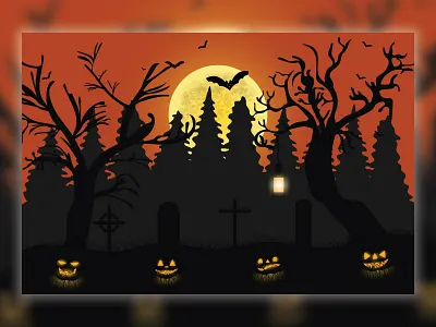 Halloween background pumpkin Concept Illustration halloween background