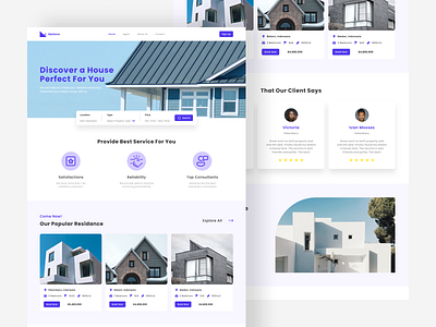 Real Estate Website branding design find home home house landing page real estate ui uiux website