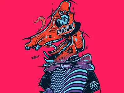Consume abstract aesthetic anatomy art artwork branding cartoon comic design digital art drawing illustration neon poster art print tattoo art trippy visual art