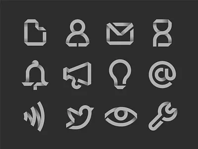 Tapes icons branding icon icons logo origami paper set tapes ui ux vector web