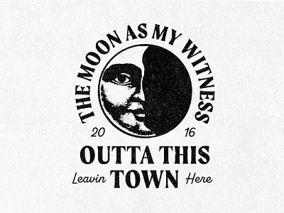 The Moon As My Witness 🌙 badge branding illustration lockup logo moon moon badge space t shirt design tee typography