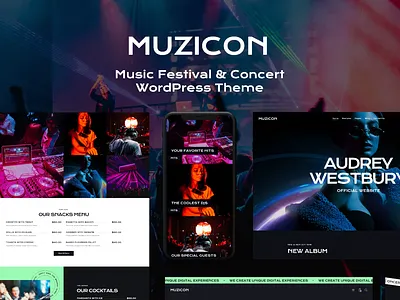 Muzicon - Music Festival & Concert WordPress Theme blog design illustration logo web design webdesign wordpress wordpress design wordpress theme wordpress themes