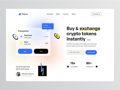 Crypto Selling Header Exploration branding business selling header crypto header page crypto selling website design financial website design header page land landingpage online selling website design selling header selling website design uidesign uiux design webdesign