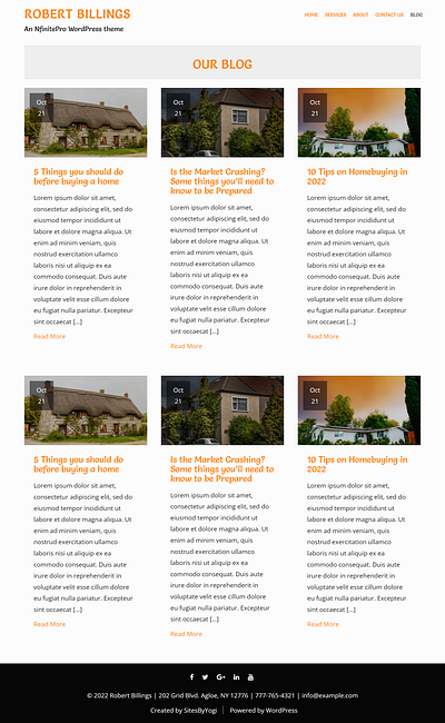 Real Estate | Blog Page | Nfinite WordPress Theme web design wordpress wordpress template wordpress theme