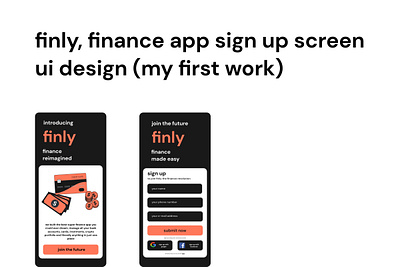 finly - finance app sign up app branding design graphic design illustration logo typography ui ux vector