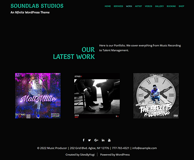 Production Company | Music Page | Nfinite WordPress Theme web design wordpress wordpress template wordpress theme