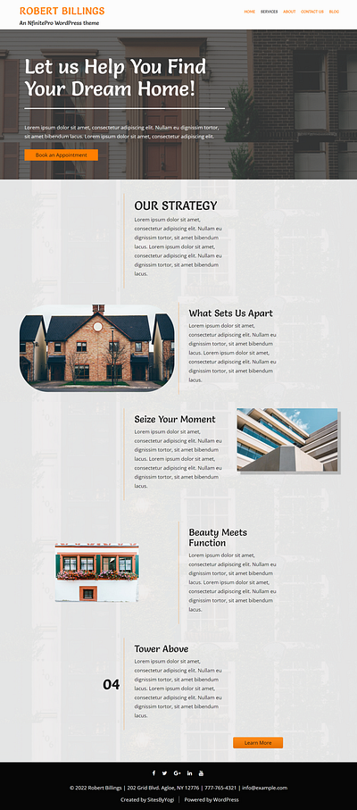 Real Estate | Services Page | Nfinite WordPress Theme web design wordpress wordpress template wordpress theme