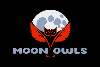 moon owls logo design illustration logo vector