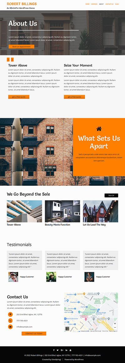 Real Estate | About Page | Nfinite WordPress Theme web design wordpress wordpress template wordpress theme