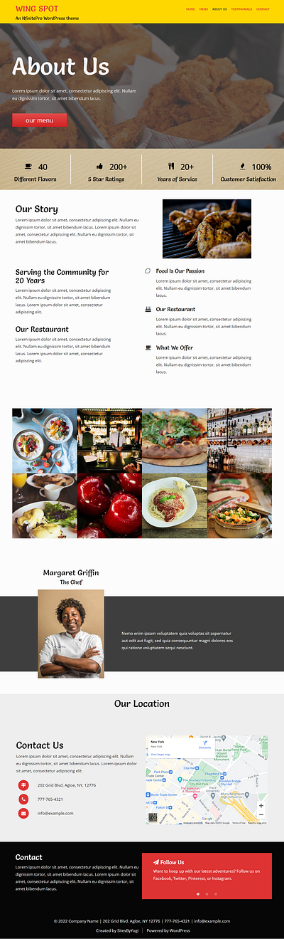 Wing Spot | About Page | Nfinite WordPress Theme web design wordpress wordpress template wordpress theme