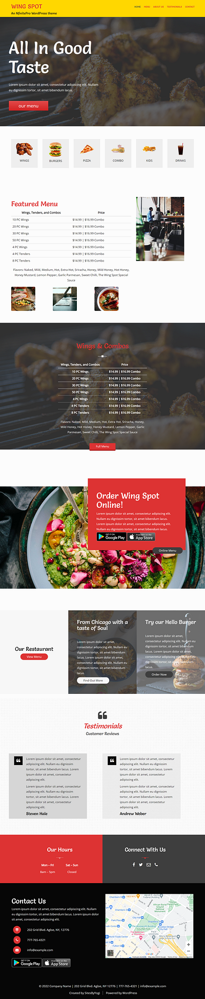Wing Spot | Home Page | Nfinite WordPress Theme web design wordpress wordpress template wordpress theme