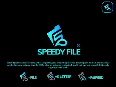 SPEEDY FILE LOGO 2 3d animation branding creative design graphic design graphicdesign illustration illustrator logo logomaker logotypestationery marketing minimal motion graphics typography ui ux vector website