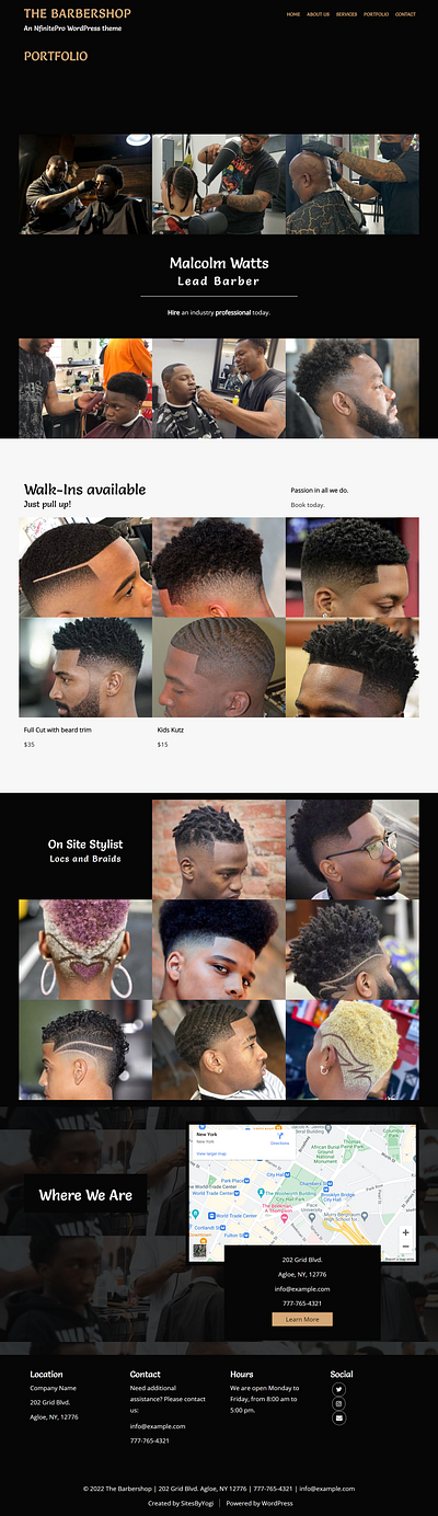 Barbershop | Gallery Page | Nfinite WordPress Theme web design wordpress wordpress template wordpress theme