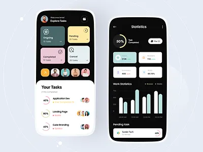Task manager - Mobile App app design app ui brand design classic ui clean ui design halo lab iamhosenrahman management app manager managment mobile mobile app oyolloo sajon task task managament app taskmanagement ui design ux design web design