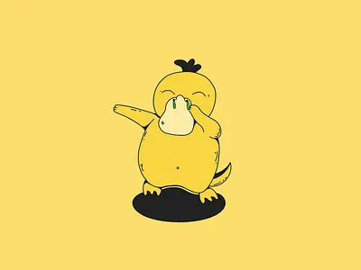 Inktober 23 - Booger booger design illustration inktober psyduck