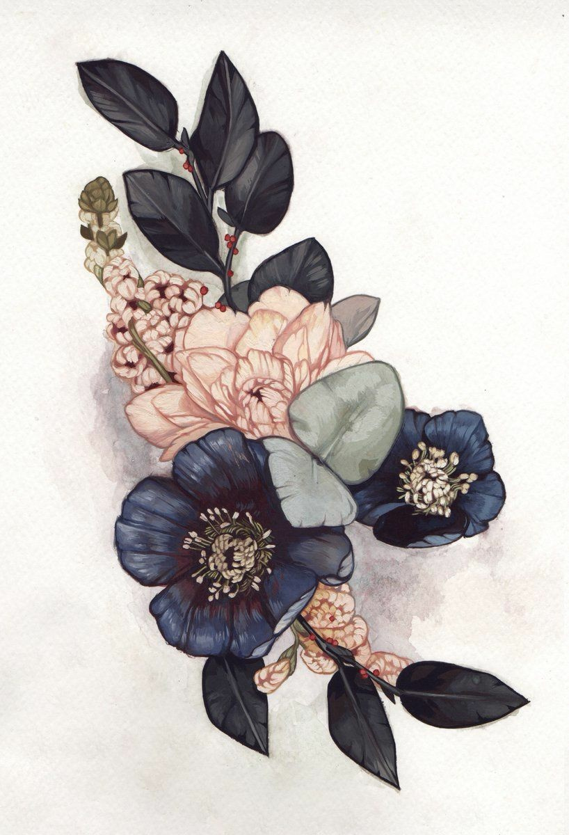 Example of flowr watrcolor art