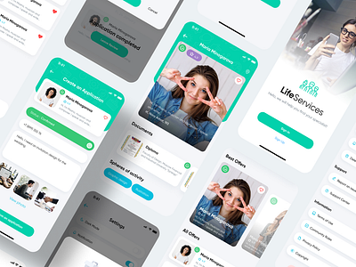 Life Services app app app mobile application design figma download figma freebies free figma download freebies hr hr app illustration job job app job application mobile mobile ui ui ui design ui ux ux design