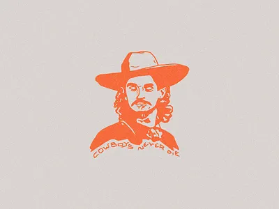 Cowboys live forever and outlaws never die. art branding design graphic design icon illustration logo vector