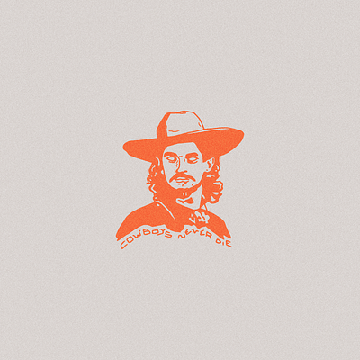 Cowboys live forever and outlaws never die. art branding design graphic design icon illustration logo vector