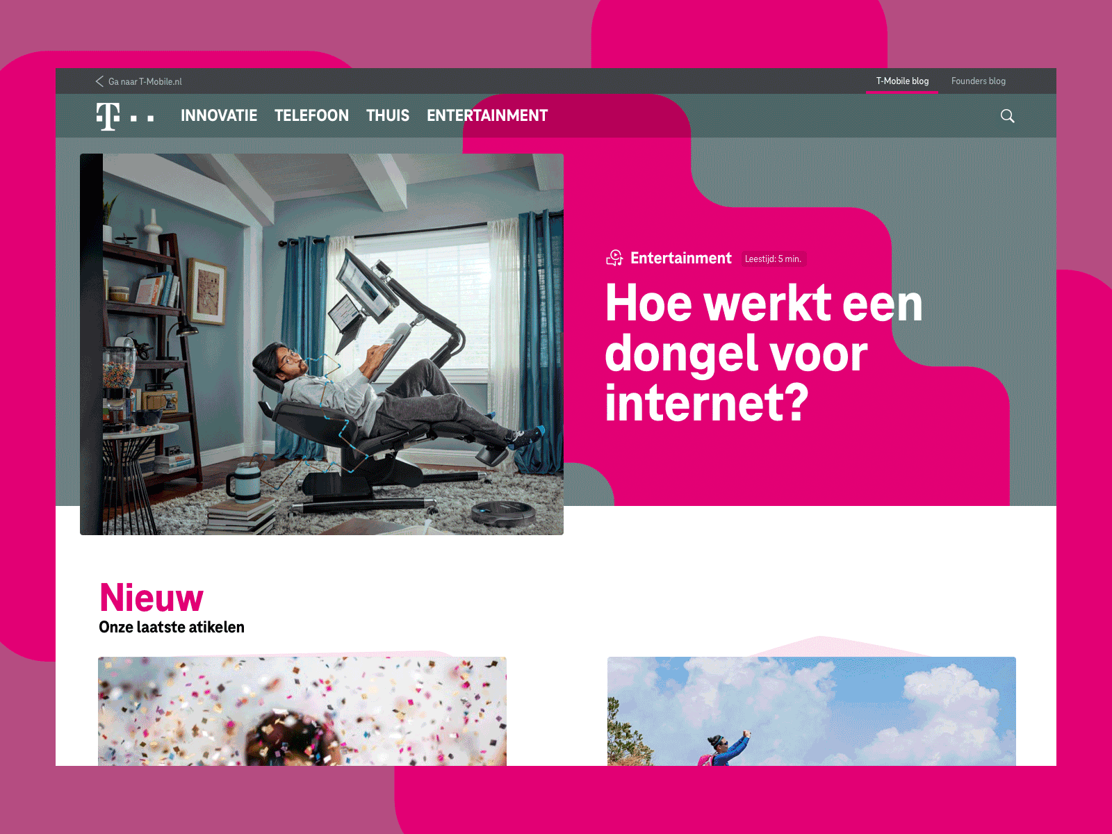 Dynamic header - T-Mobile blog