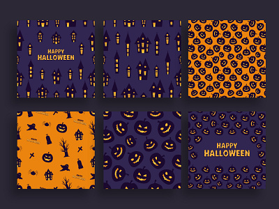 Patterns with Halloween illustration set art graphic design halloween illustration pattern vector