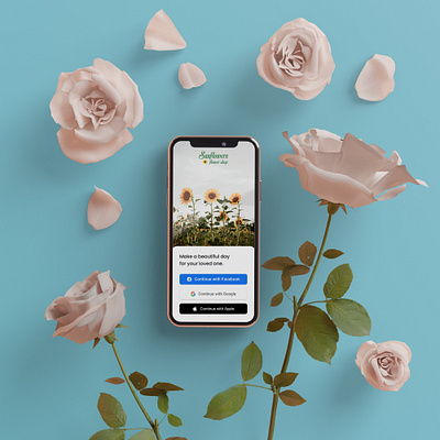 Sunflowers - Make a beautiful day for your loved one app design mobile sunflowers ui ux website