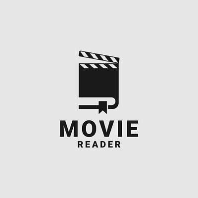 Movie reader logo book brand identity branding design illustrator logo logo design minimalist movie reader typography vector