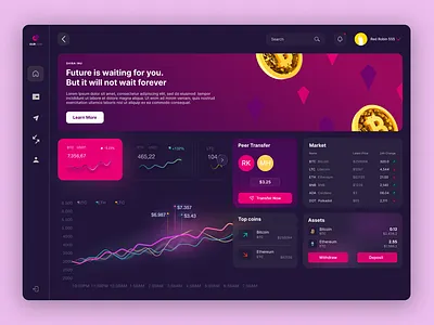 All new Crypto Dashboard for Web 3.0 app crypto design ui ux web web 3.0