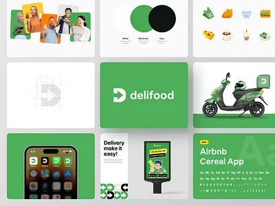 Delivery Food Brand Design app logo brand brand book brand identity branding d logo delivery logo green logo logo logo design logodesign mark minimalist logo modern logo symbol visual identity