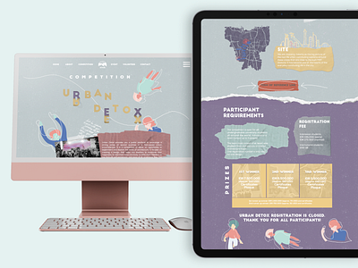 AFAIR - Architectural Competition Website collage illustration ui uiux ux web design website